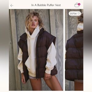 Free people in a bubble Puffer Vest